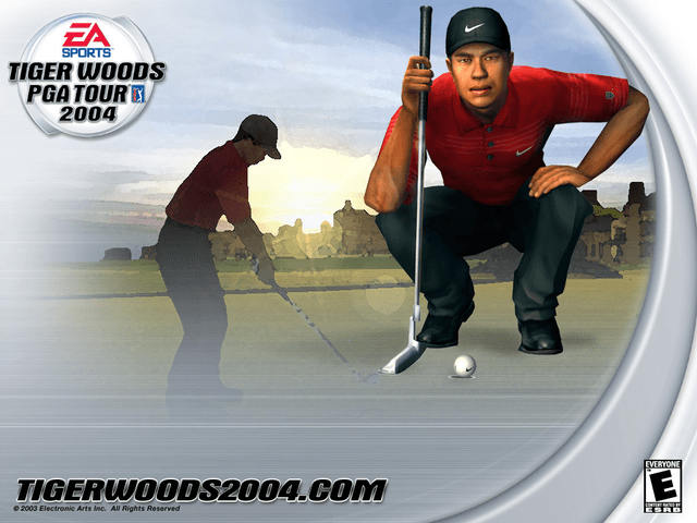 Tiger Woods PGA Tour 2004 title screen for Xbox